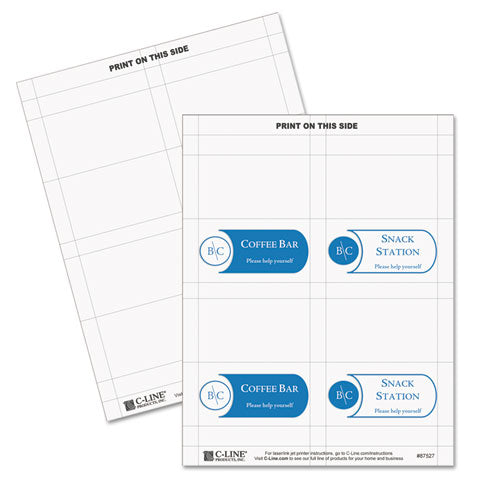 ESCLI87527 - Scored Tent Cards, White Cardstock, 3 1-2 X 2, 4-sheet, 40 Sheets-bx