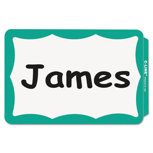 Self-adhesive Name Badges, 3.5 X 2.25, Green, 100-box