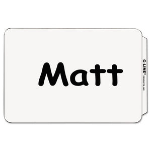 Self-adhesive Name Badges, 3.5 X 2.25, White, 100-box