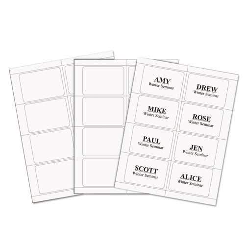 ESCLI92377 - Laser Printer Name Badges, 3 3-8 X 2 1-3, White, 200-box