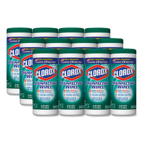 ESCLO01593CT - Disinfecting Wipes, 7 X 8, Fresh Scent, 35-canister, 12-carton