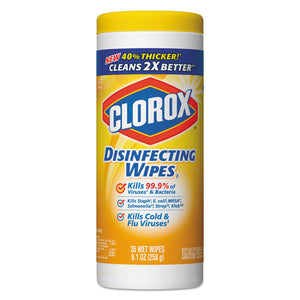 ESCLO01594EA - Disinfecting Wipes, 7 X 8, Crisp Lemon, 35-canister