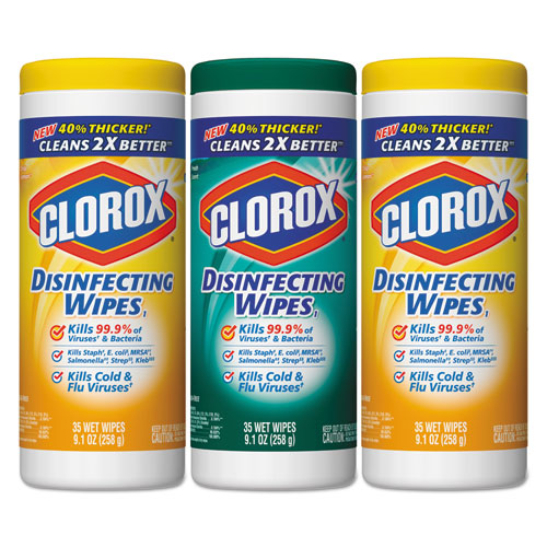 ESCLO30112 - Disinfecting Wipes, 7 X 8, Fresh Scent-citrus Blend, 35-canister, 3-pack