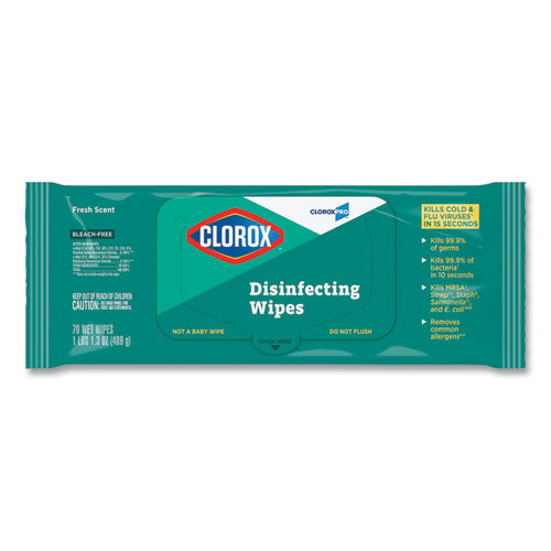 Disinfecting Wipes, On The Go Pack, Fresh Scent, 7.25 X 7, 70-pack, 9 Packs-carton