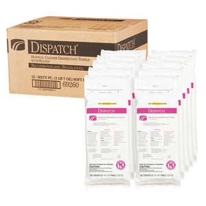 ESCLO69260 - Dispatch Cleaner Disinfectant Towels With Bleach, 9 X 10, 60-pack, 12 Pks-carton