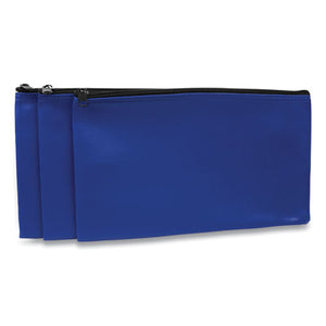 Fabric Deposit Bag, Locking, 8.5 X 11 X 1, Canvas, Blue