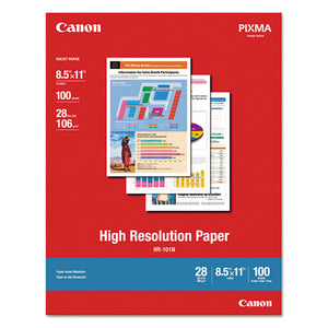 ESCNM1033A011 - High Resolution Paper, Matte, 8-1-2 X 11, 28 Lb., White, 100 Sheets-pack