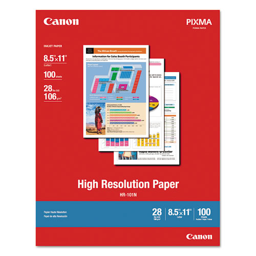 ESCNM1033A011 - High Resolution Paper, Matte, 8-1-2 X 11, 28 Lb., White, 100 Sheets-pack