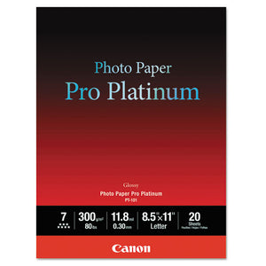 ESCNM2768B022 - Photo Paper Pro Platinum, High Gloss, 8-1-2 X 11, 80 Lb., White, 20 Sheets-pack