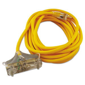ESCOC03487 - Polar-solar Outdoor Extension Cord, 25ft, Three-Outlets, Yellow