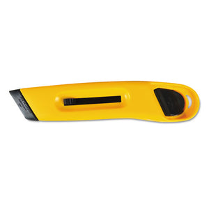 ESCOS091467 - Plastic Utility Knife W-retractable Blade & Snap Closure, Yellow