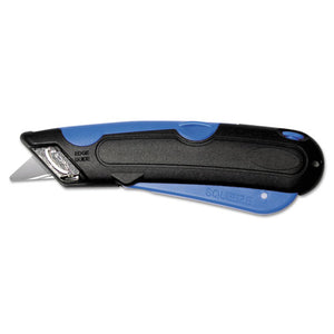 ESCOS091508 - Easycut Cutter Knife W-self-Retracting Safety-Tipped Blade, Black-blue