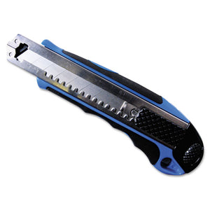 ESCOS091514 - Heavy-Duty Snap Blade Utility Knife, Four 8-Point Blades, Retractable, Blue