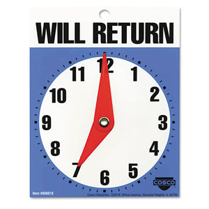 ESCOS098010 - Will Return Later Sign, 5" X 6", Blue