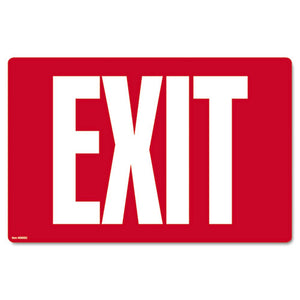 ESCOS098052 - Glow-In-The-Dark Safety Sign, Exit, 12 X 8, Red