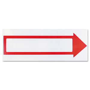 ESCOS098056 - Stake Sign, 6 X 17, Blank White With Printed Red Arrow