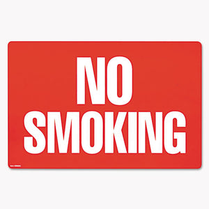ESCOS098068 - Two-Sided Signs, No Smoking-no Fumar, 8 X 12, Red