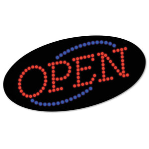 ESCOS098099 - Led Open Sign, 10 1-2: X 20 1-8", Red & Blue Graphics