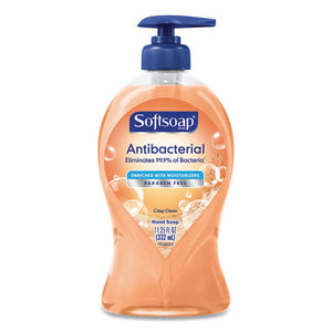 Antibacterial Hand Soap, Crisp Clean, Orange, 5.5 Oz Pump Bottle, 12-carton