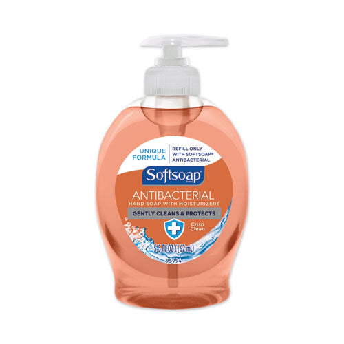 Antibacterial Hand Soap, Crisp Clean, Orange, 5.5 Oz Pump Bottle, 12-carton