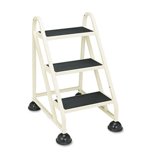 ESCRA103019 - Three-Step Stop-Step Aluminum Ladder, 32 3-4" High, Beige