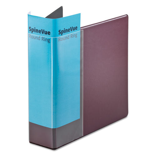 Spine Vue Locking Round Ring Binder, 3 Rings, 3" Capacity, 11 X 8.5, Maroon