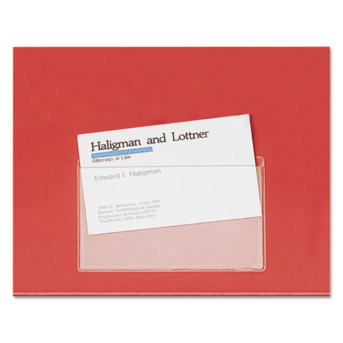 ESCRD21500 - Hold It Poly Business Card Pocket, Top Load, 3 3-4 X 2 3-8, Clear, 10-pack