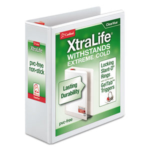 ESCRD26330 - Xtralife Clearvue Non-Stick Locking Slant-D Binder, 3" Cap, 11 X 8 1-2, White