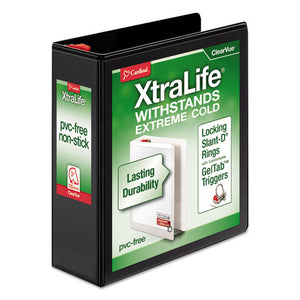 ESCRD26331 - Xtralife Clearvue Non-Stick Locking Slant-D Binder, 3" Cap, 11 X 8 1-2, Black