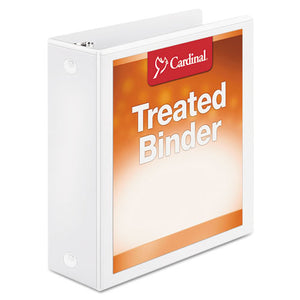 ESCRD32230 - Treated Binder Clearvue Locking Round Ring Binder, 3" Cap, 11 X 8 1-2, White