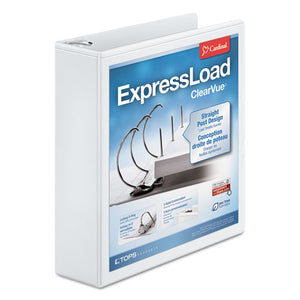 ESCRD49120 - Expressload Clearvue Locking D-Ring Binder, 2" Cap, 11 X 8 1-2, White