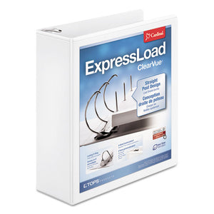 ESCRD49130 - Expressload Clearvue Locking D-Ring Binder, 3" Cap, 11 X 8 1-2, White