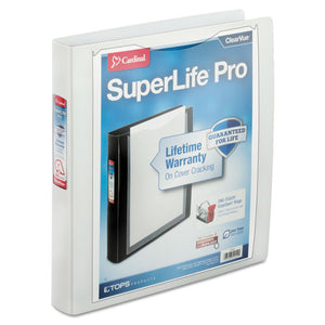 ESCRD54662 - Superlife Pro Easy-Open Clearvue Locking Slant-D Binder, 1.5", 11 X 8 1-2, White