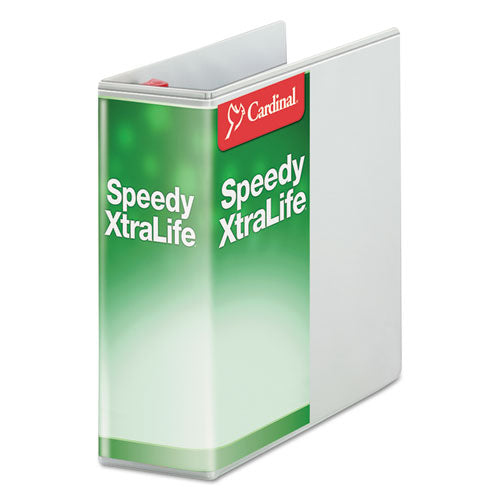 Speedy Xtralife Non-stick Locking Slant-d Ring Binder, 3 Rings, 4" Capacity, 11 X 8.5, White