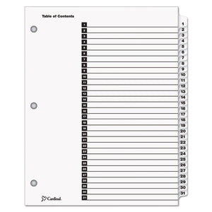ESCRD60113 - Traditional Onestep Index System, 31-Tab, 1-31, Letter, White, 31-set