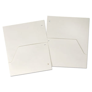 ESCRD60155 - Untabbed Ring Binder Double Pocket Dividers, Letter, White, 5-pack