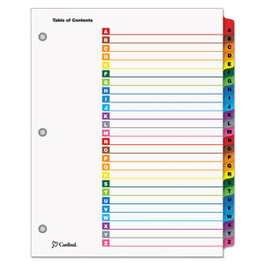 ESCRD60218 - Traditional Onestep Index System, 26-Tab, A-Z, Letter, Multicolor, 26-set