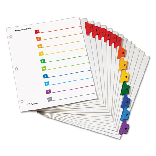 ESCRD60828 - Traditional Onestep Index System, 8-Tab, 1-8, Letter, Multicolor, 6 Sets