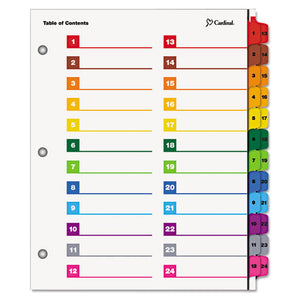 ESCRD60990 - Onestep Printable Table Of Contents-dividers, 52-Tab, 11 X 8 1-2, Multicolor