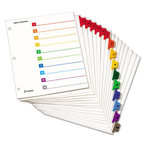 ESCRD61028 - Traditional Onestep Index System, 10-Tab, 1-10, Letter, Multicolor, 6 Sets