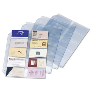 ESCRD7856000 - Business Card Refill Pages, Holds 200 Cards, Clear, 20 Cards-sheet, 10-pack