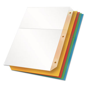 ESCRD84007 - Poly Ring Binder Pockets, 11 X 8 1-2, Assorted Colors, 5-pack