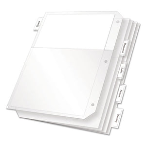 ESCRD84010 - Poly Ring Binder Pockets, 11 X 8 1-2, Clear, 5-pack