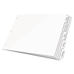 ESCRD84271 - Write 'n Erase Tabloid Index Dividers, 8-Tab, White