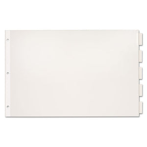 ESCRD84812 - Paper Insertable Dividers, 5-Tab, 11 X 17, White Paper-clear Tabs