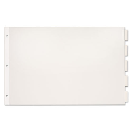 ESCRD84812 - Paper Insertable Dividers, 5-Tab, 11 X 17, White Paper-clear Tabs