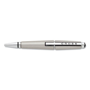Edge Retractable Gel Pen, Medium 0.7 Mm, Black Ink, Titanium Barrel