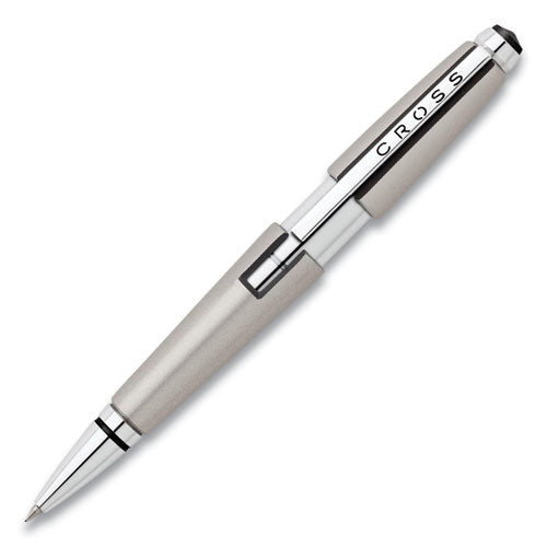 Edge Retractable Gel Pen, Medium 0.7 Mm, Black Ink, Titanium Barrel