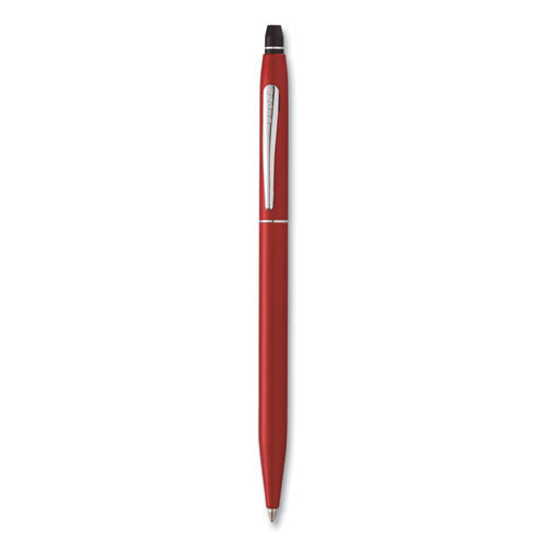 Click Ballpoint Pen, Retractable, Medium 0.7 Mm, Black Ink, Red Barrel