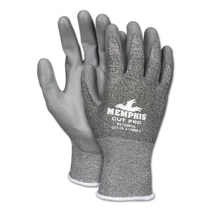 ESCRW92728PUM - Memphis Cut Pro 92728pu Glove, Black-white-gray, Medium, Dozen